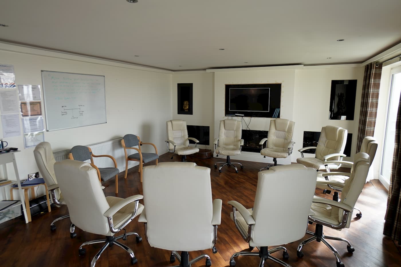 Group therapy room at Ocean Recovery Centre Blackpool
